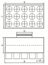 Distribuitor ventilatie liniar izolat 15xDN75 200mm KMF