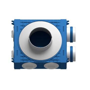 Plenum ventilatie BLUE 2×75 DN125 ABS triplu tratat