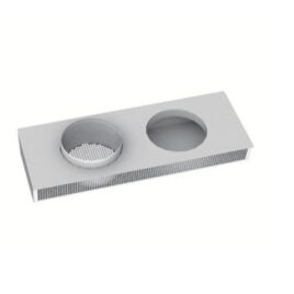 Grila externa dubla mixta, in/out, cu separatie, metalica, alba, LD125