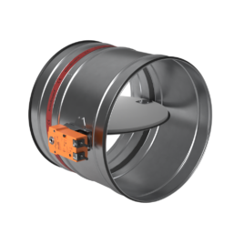 Clapeta antifoc circulara motorizata cu actuator UVA-M D100-630mm, rezistenta la foc EIS60, EIS90, EIS120